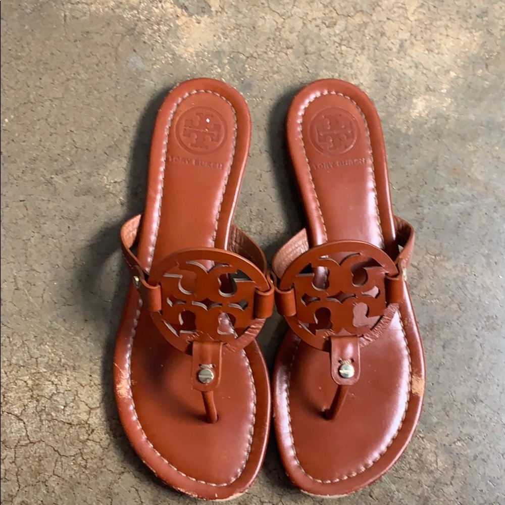 Tory Burch Miller sandals tan leather